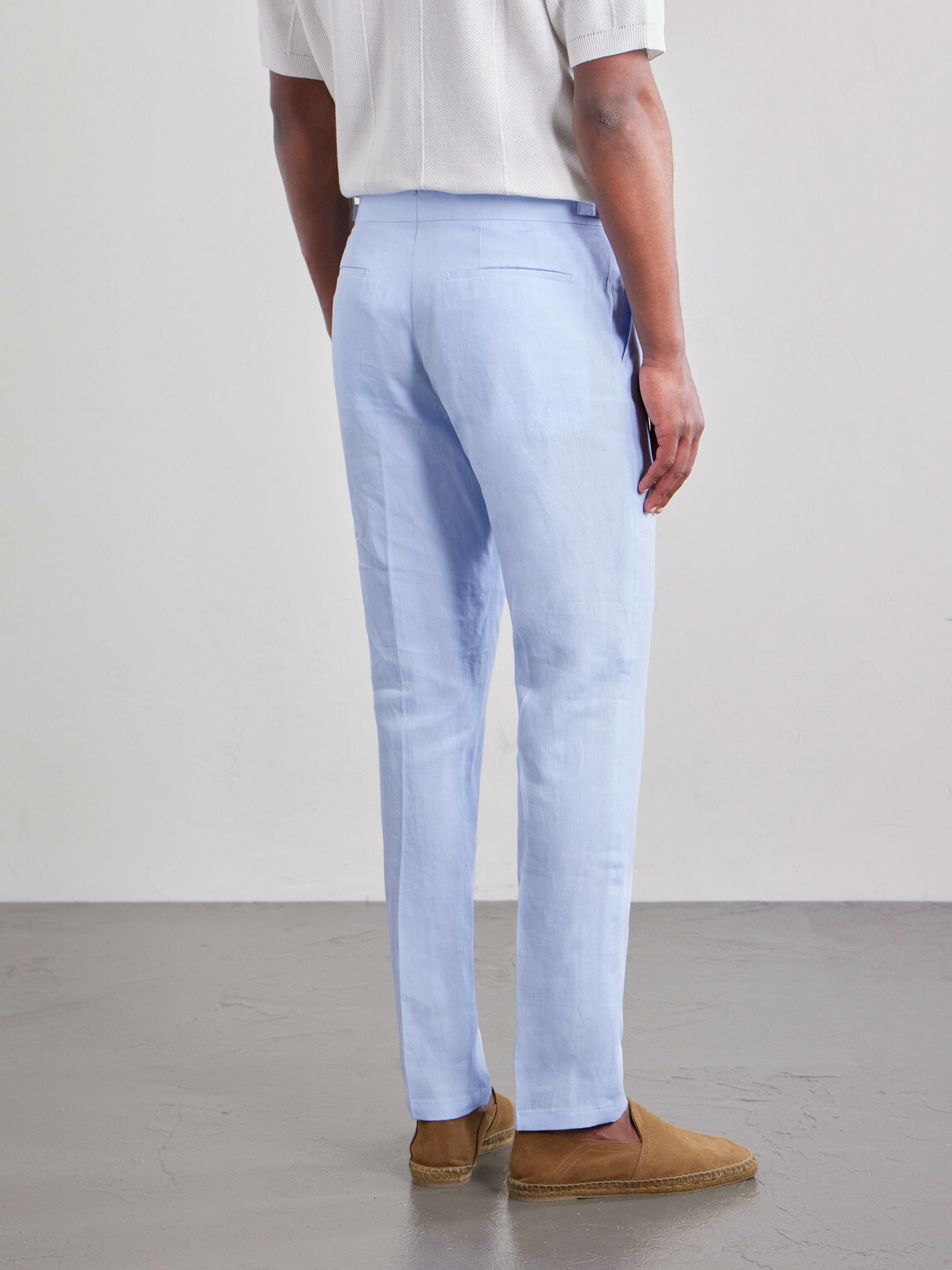 Orlebar Brown - Griffon Straight-Leg Linen Trousers - Blue