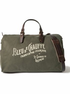 Bleu de Chauffe - Leather-Trimmed Logo-Print Canvas Weekend Bag