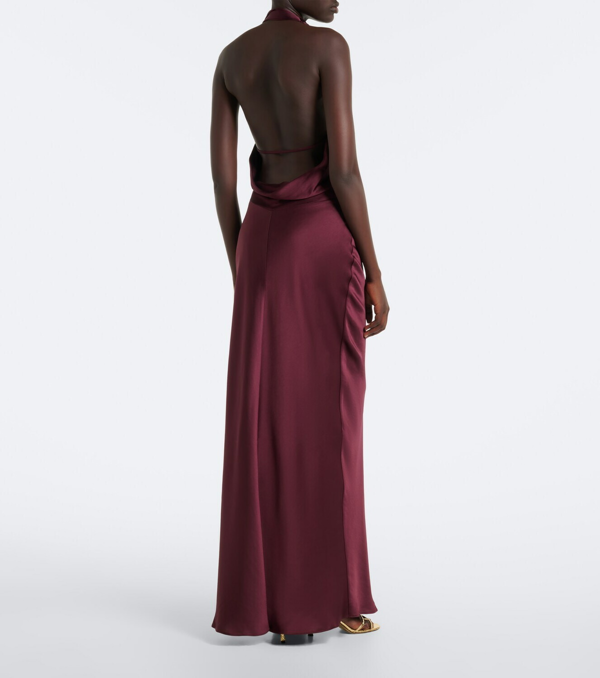Simkhai Reannon halterneck satin gown