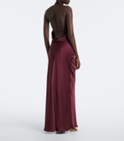 Simkhai Reannon halterneck satin gown