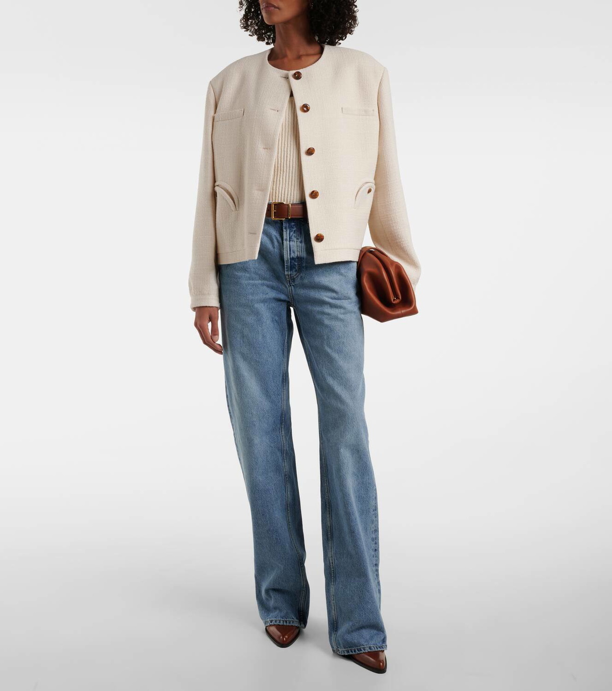 Blazé Milano Missy Gliss cotton-blend bolero jacket