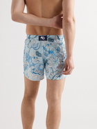 Etro - Slim-Fit Mid-Length Floral-Print Swim Shorts - Blue