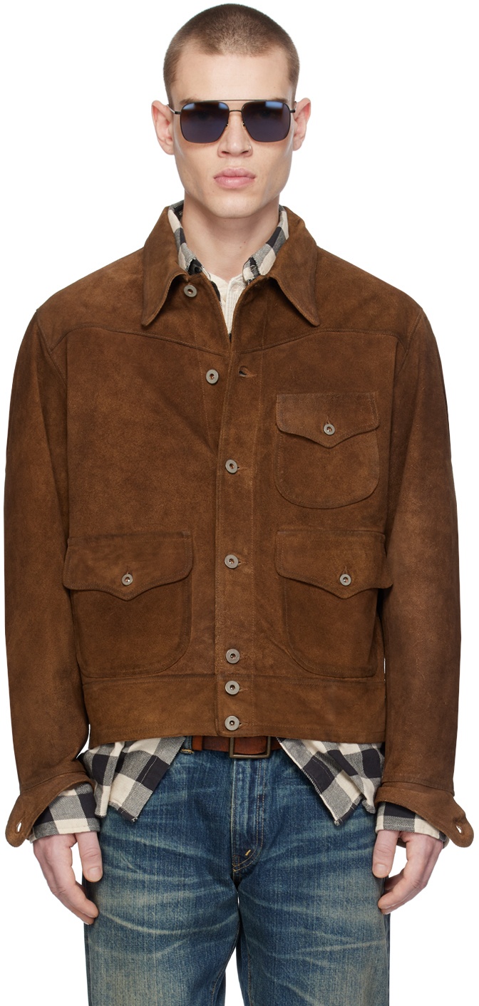 Photo: RRL Brown Roughout Leather Jacket