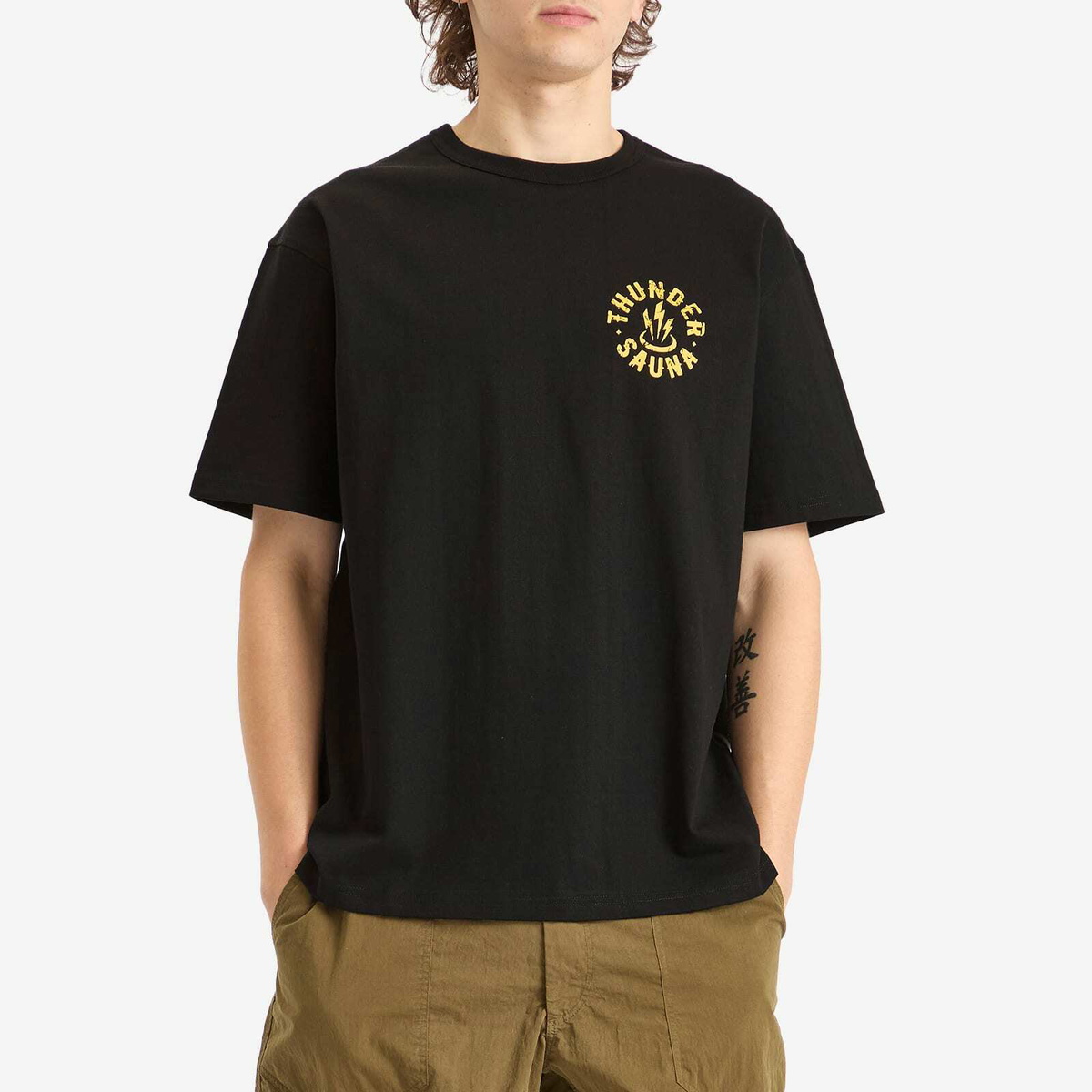 FrizmWORKS Men's Thunder Sauna Signboard T-Shirt in Black