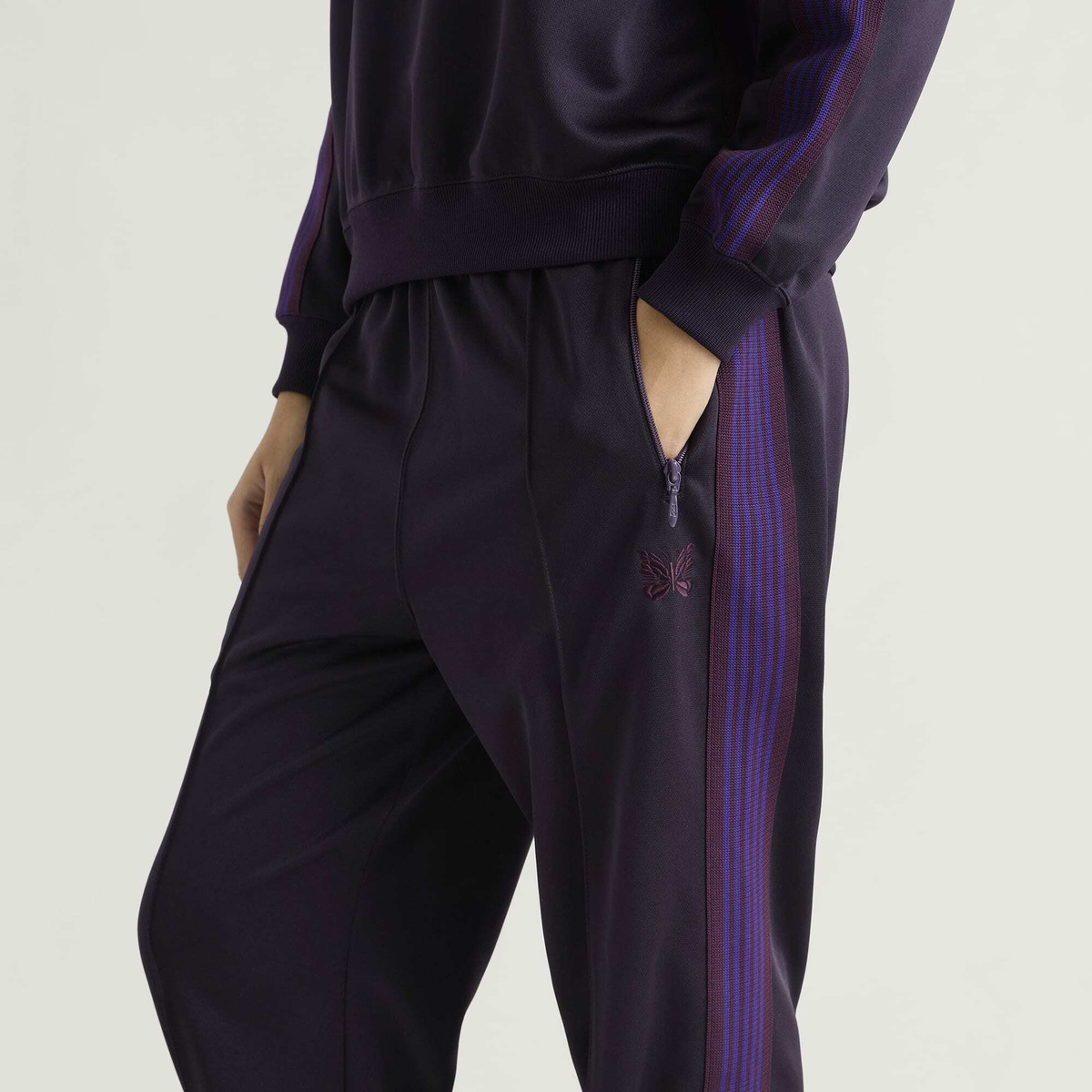 Needles Women's Cuffed Track Pant in Purple