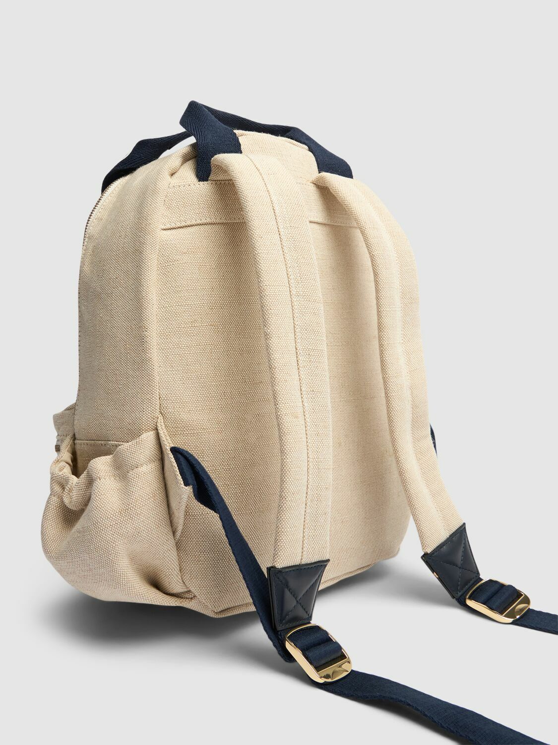 CHLOÉ Jute Blend Backpack with logo Strap Chloe