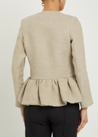 Liberowe Peplum-hem Linen Jacket Beige