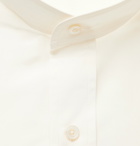 TOM FORD - Cream Slim-Fit Grandad-Collar Cotton and Silk-Blend Shirt - Neutrals