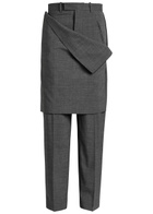 Bettter Hybrid Skirt-effect Wool-blend Trousers Grey