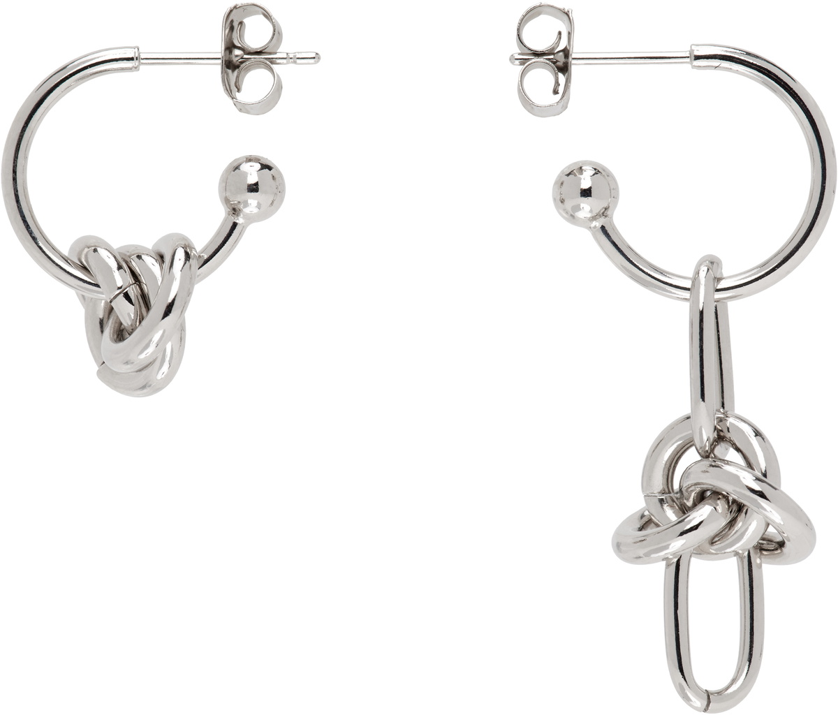 Justine Clenquet Silver Hirschy Earrings Justine Clenquet