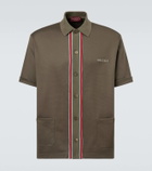 Gucci Logo Web Stripe cotton piqué polo shirt