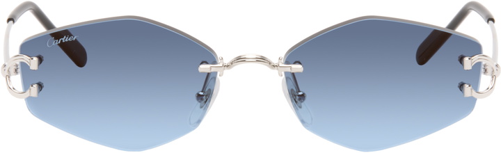 Photo: Cartier Silver Classic C Motif Sunglasses