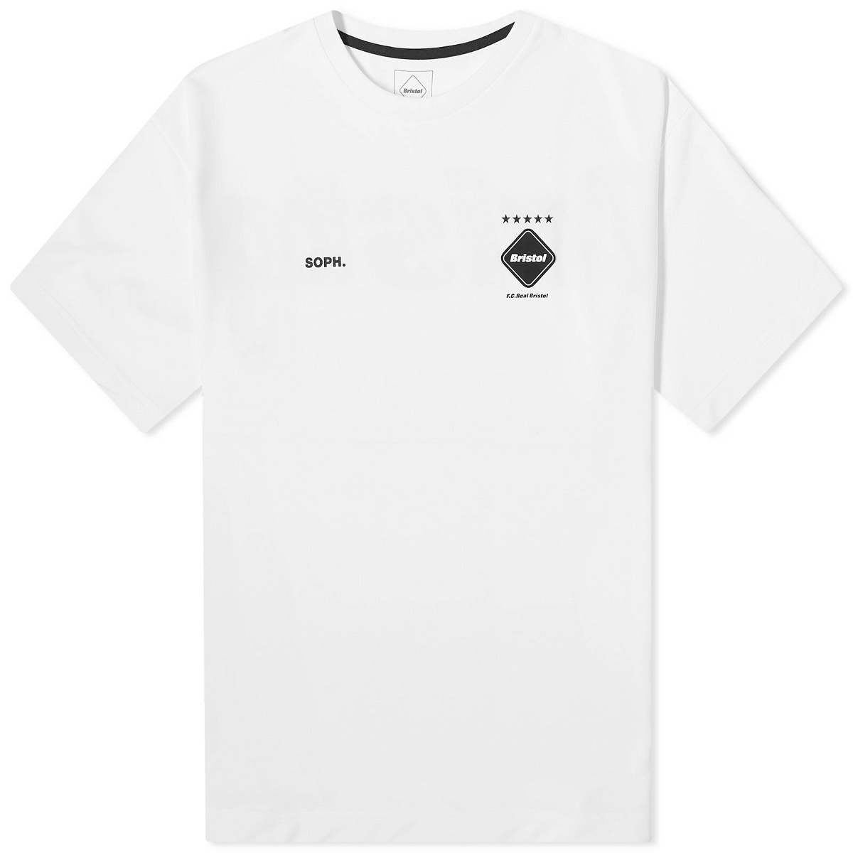 Photo: F.C. Real Bristol Men's Big Logo Wide T-Shirt in White