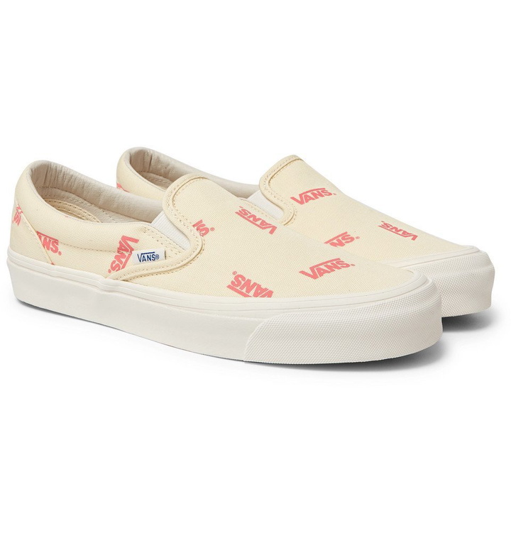 Photo: Vans - OG Classic LX Logo-Print Canvas Slip-On Sneakers - Cream