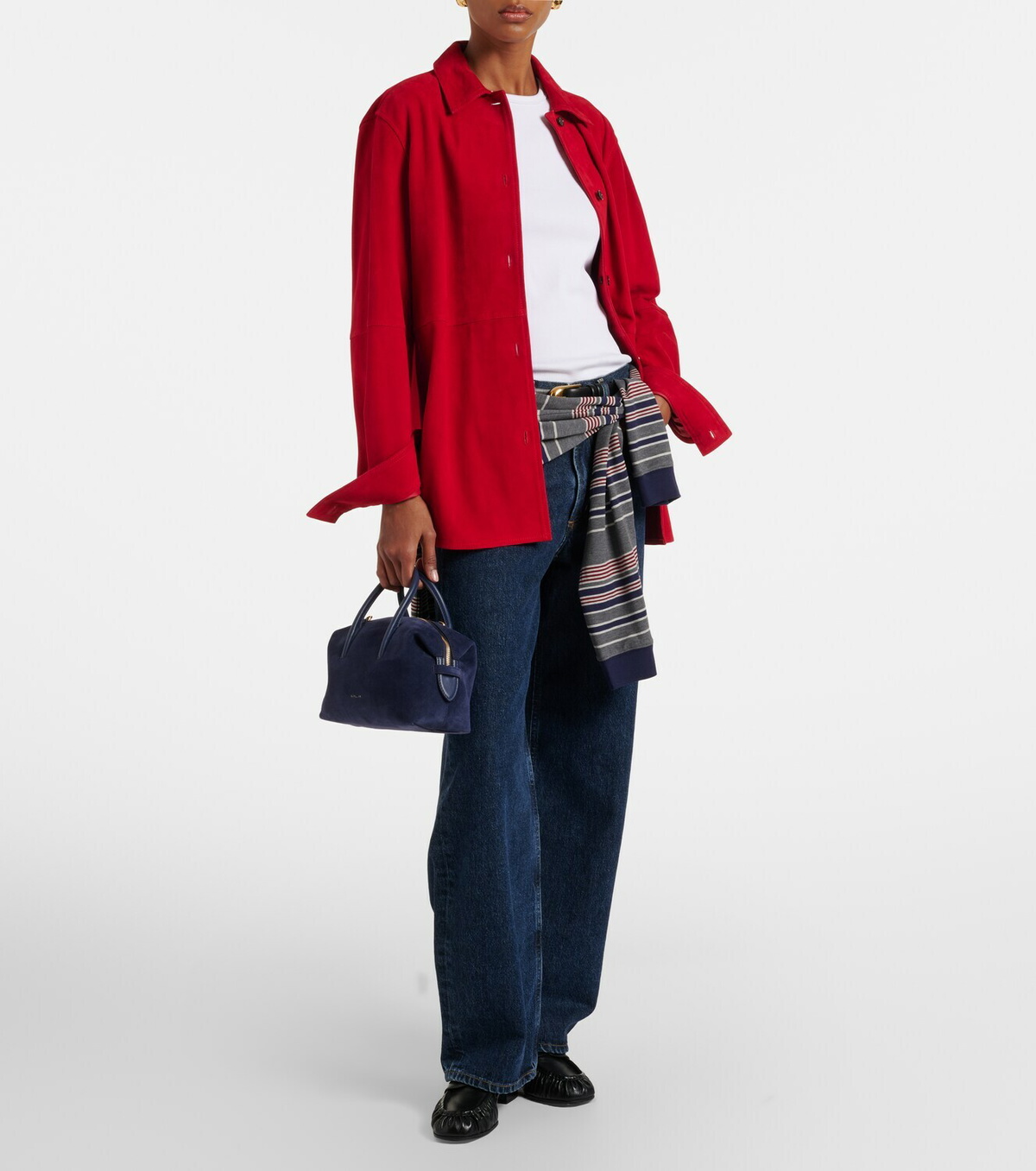 DeMellier Stockholm Small suede top-handle bag