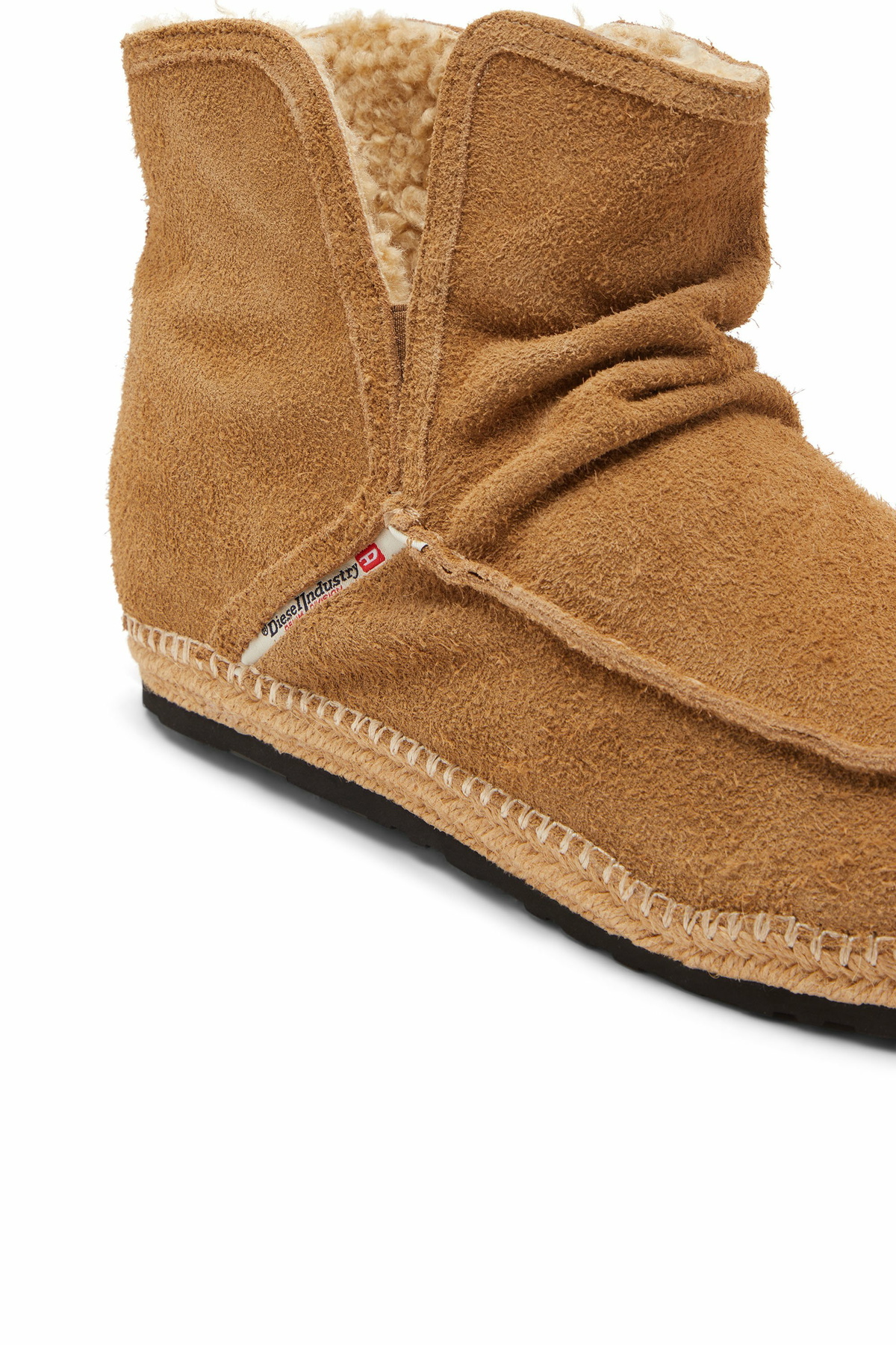 Diesel D-Lukas - Leather ankle boots with internal lining - Boots Mens in Brown