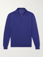 Kiton - Wool Half-Zip Sweater - Blue