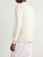 Inis Meáin - Knitted Cotton and Cashmere-Blend Sweater - Neutrals
