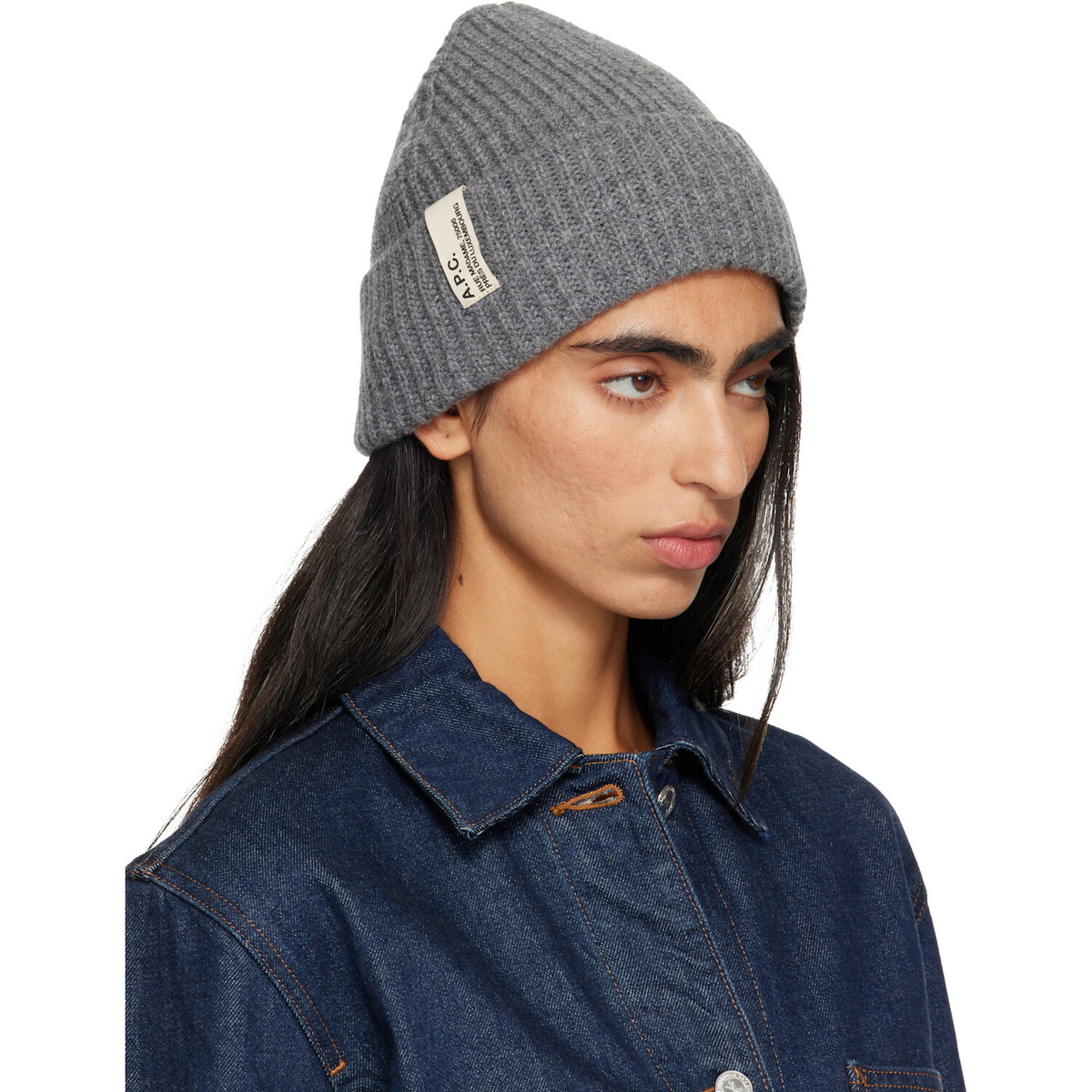 A.P.C. Gray Noa Beanie