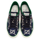 Gucci Navy GG 1977 Tennis Sneakers