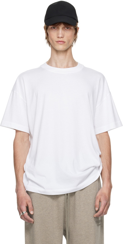 Photo: Fear of God ESSENTIALS White Crewneck T-Shirt
