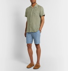 Incotex - Linen-Chambray Bermuda Shorts - Blue