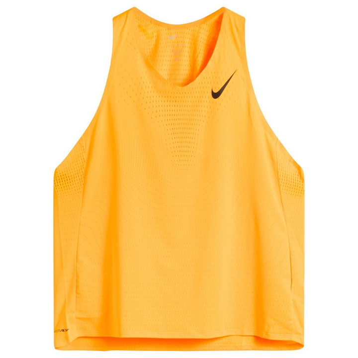 Photo: Nike Running Men's Nike Men's AeroSwift Dri-FIT ADV Running Singlet in Laser Orange