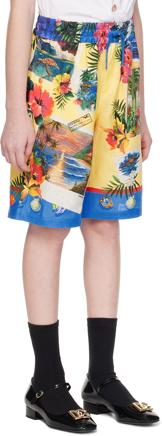 Dolce & Gabbana Kids Multicolor Printed Shorts