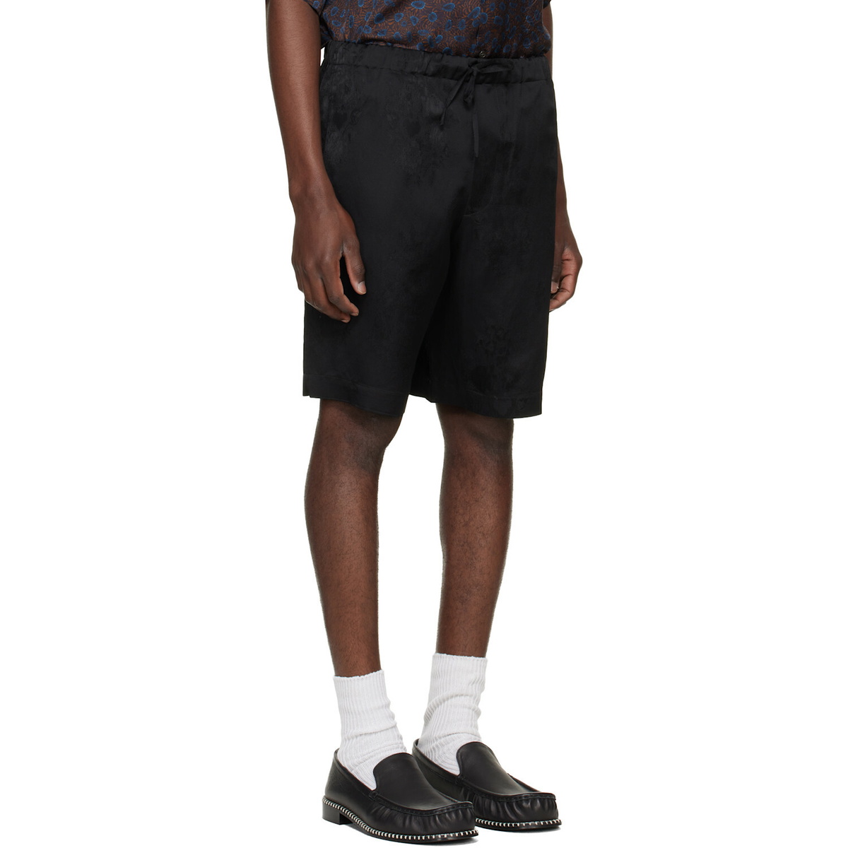 Dries Van Noten Black Viscose Shorts