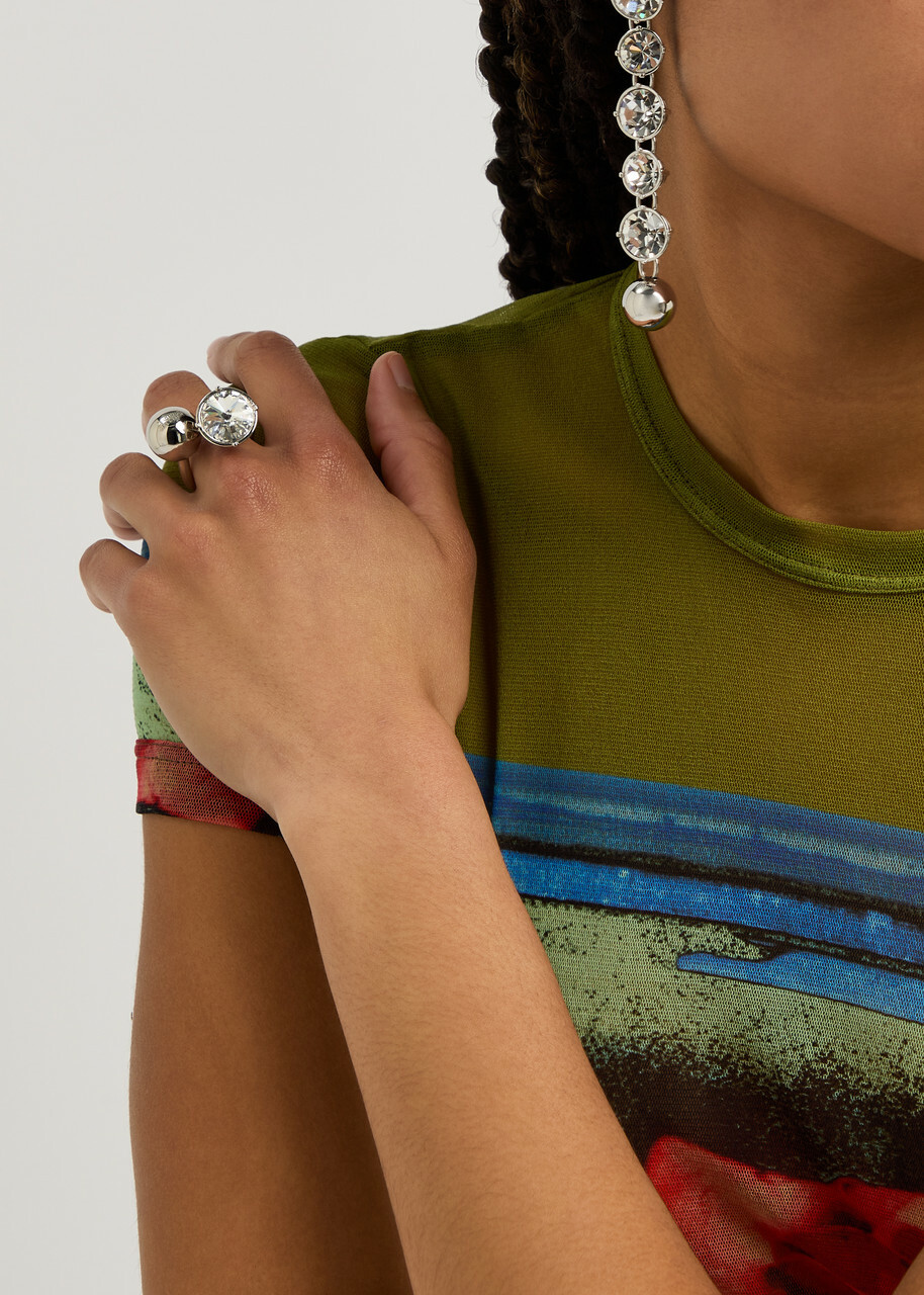 Jean Paul Gaultier Crystal-embellished Ring Silver Jean Paul