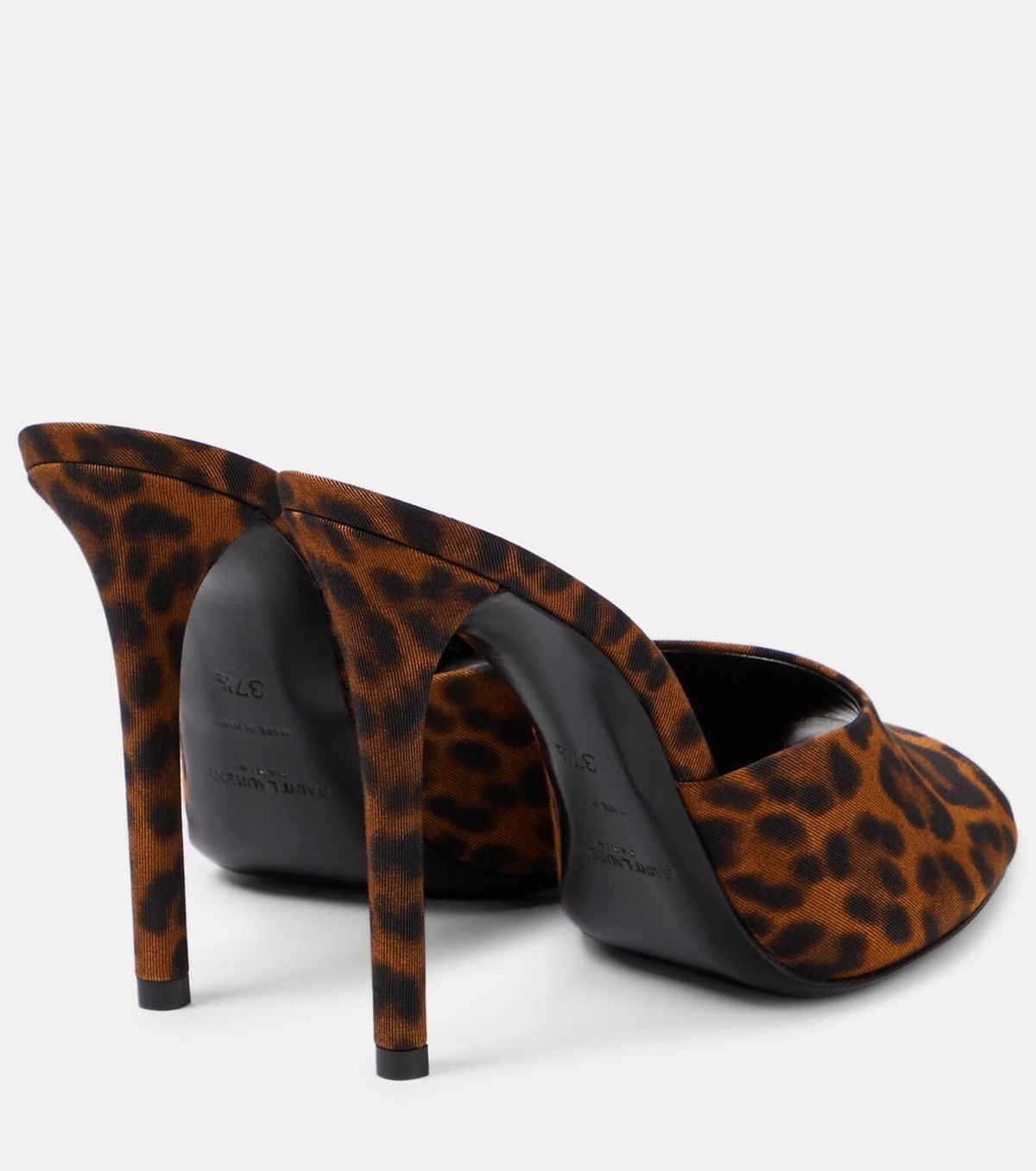 Saint Laurent Goldie 110 leopard-print mules Saint Laurent