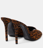 Saint Laurent Goldie 110 leopard-print mules