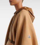 Moncler Belted wool-blend cape