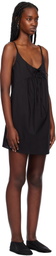 Deiji Studios Black Double V Minidress