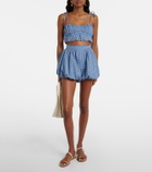 Faithfull Mira checked cotton shorts