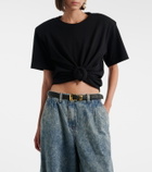 Magda Butrym Cropped cotton-blend T-shirt
