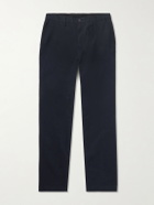 Sunspel - Straight-Leg Cotton-Drill Trousers - Blue