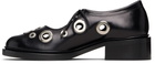 Nicole Saldaña Black Fabiana Eyelet Loafers