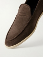 George Cleverley - Mayfair II Collapsible-Heel Suede Loafers - Brown