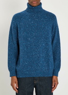 Begg & CO Barrow Roll-neck Cashmere Jumper Blue