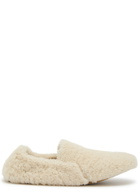 LE Monde Beryl Orlando Mocassin Shearling Flats Cream