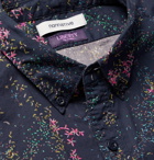 nonnative - Liberty London Dweller Button-Down Collar Printed Cotton-Poplin Shirt - Midnight blue