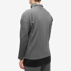 Homme Plissé Issey Miyake Men's Zip Up Cardigan in Bark Grey