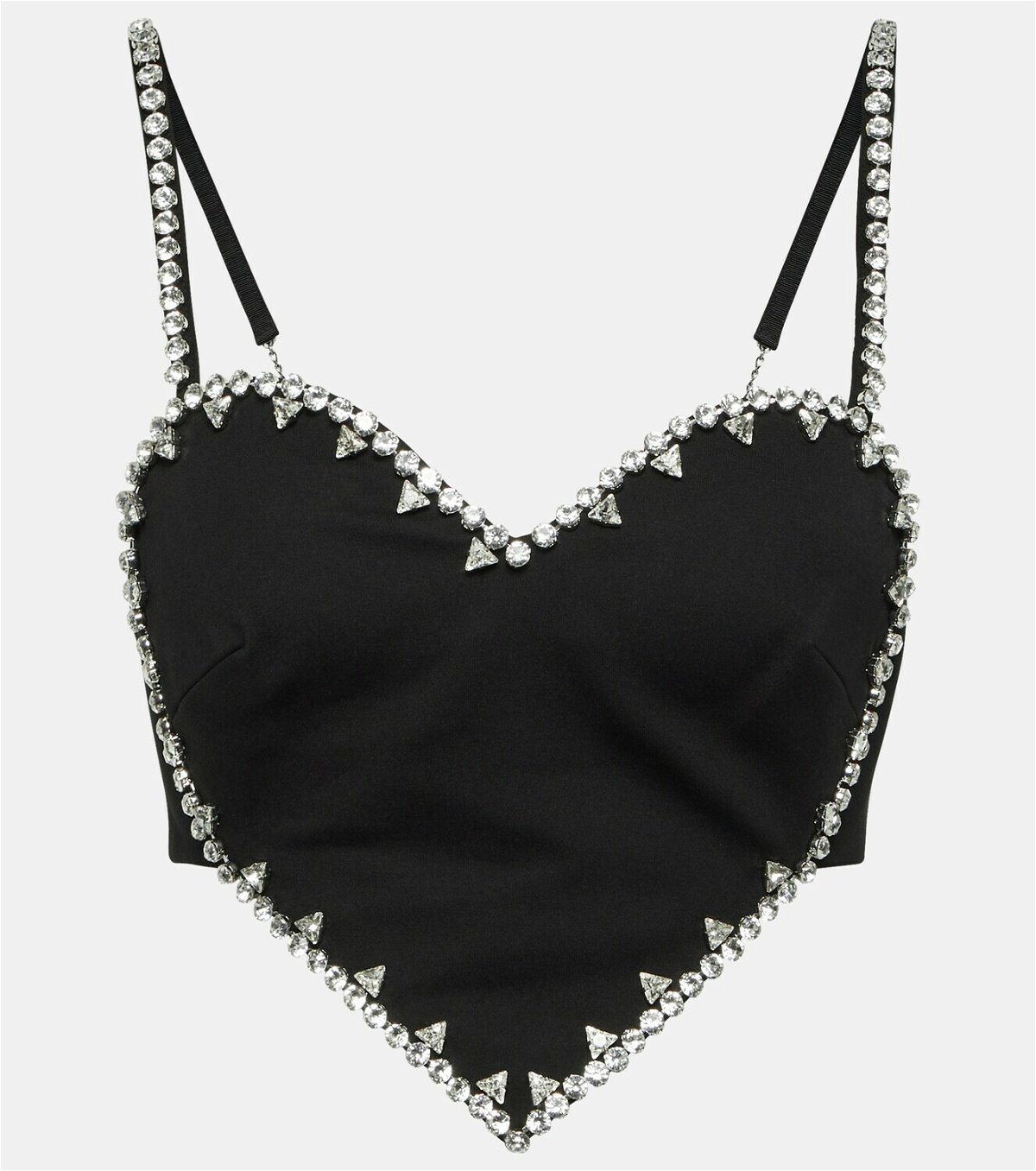 Crystal-Embellished Sequin Bra Top in black, N°21