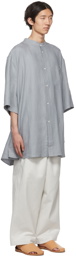 Hed Mayner Gray Pleat Shirt