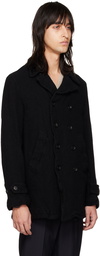 Comme des Garçons Homme Deux Black Double-Breasted Coat