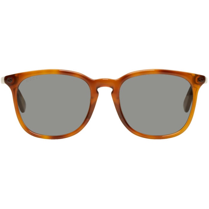 Photo: Gucci Tan Tortoiseshell Square Sunglasses