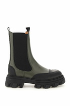 Ganni Leather Mid Chelsea Boots