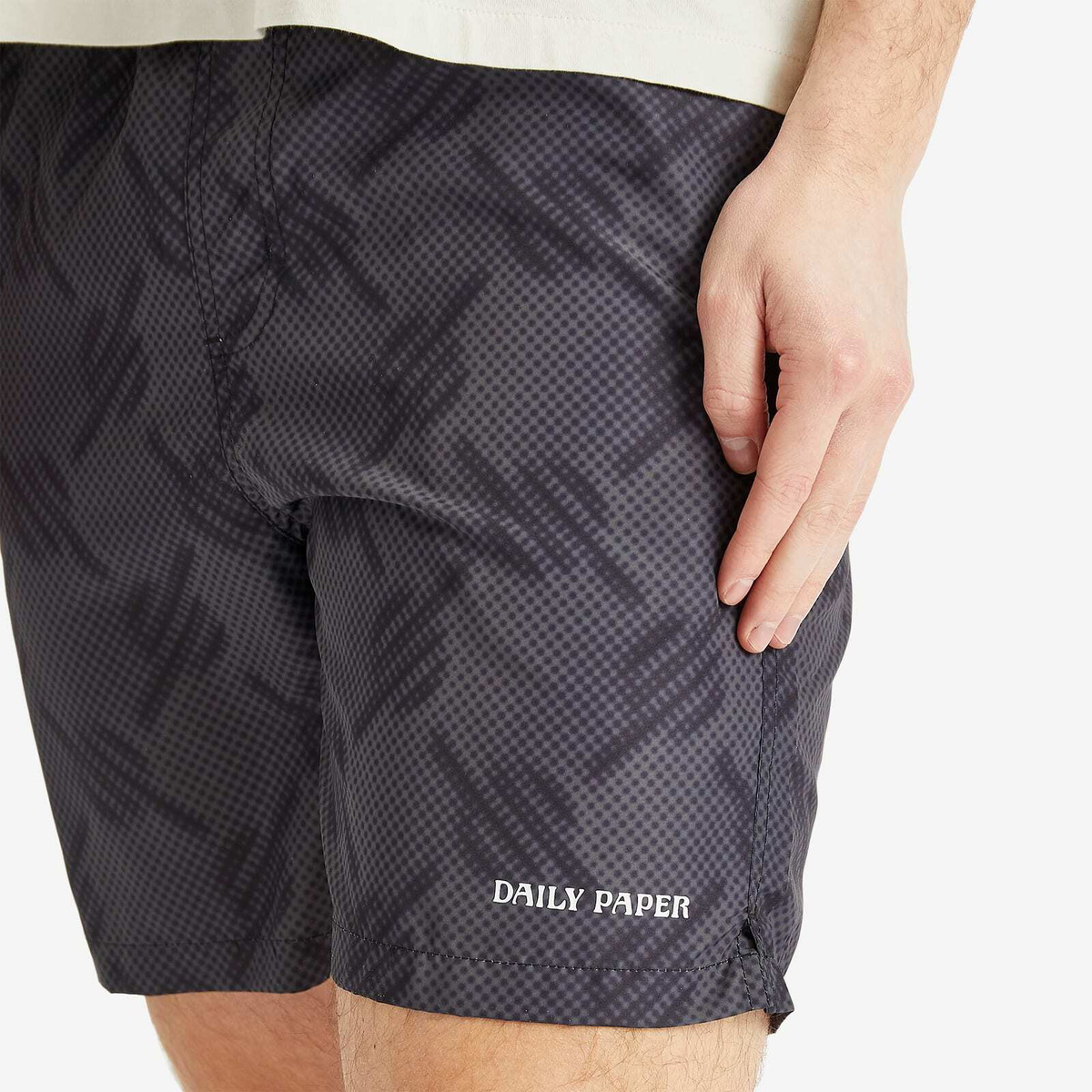Daily Paper Men's Dotted Monogram Swimshorts in Black