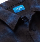 Beams - Checked Cotton-Flannel Shirt - Men - Blue